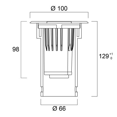 0049036 INTERRATA XS IP67 FR 100LM 830 - 3