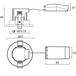 0059830 START SPOT FIRE 540LM 3CCT IP65 WH - 2