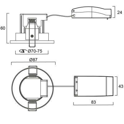 0059830 START SPOT FIRE 540LM 3CCT IP65 WH - 2