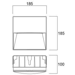 2824200 MURO RECESSED SQUARE IP66 420LM 830 GREY - 3