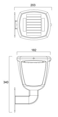 54040 GIZMO SOLAR WALL LIGHT LANTERN - 3