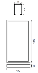 JL60120 Dikdörtgen Lineer Led Armatür (3000K) - 2