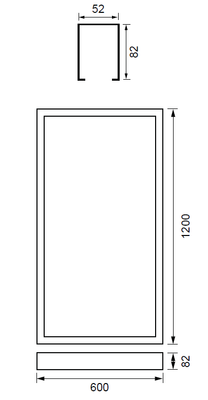 JL60120 Dikdörtgen Lineer Led Armatür (3000K) - 2