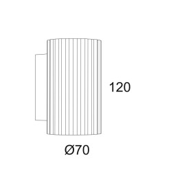 EV601 B Beyaz GU10 Duvar Aplik - 2