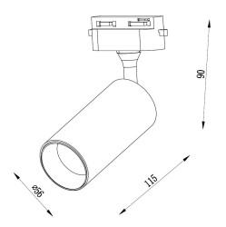 JR658 Monofaze Soketli Ray Spot - 2