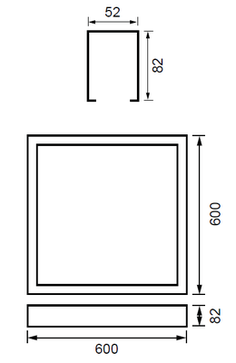 JL6060 Kare Lineer Led Armatür (4000K) - 2