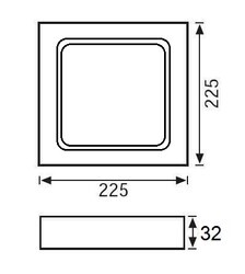 LC445 B 18W Sıva Üstü Kare Panel ECO 6500K - 2