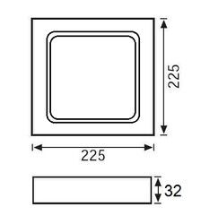 LC445 B 18W Sıva Üstü Kare Panel ECO 6500K - 2