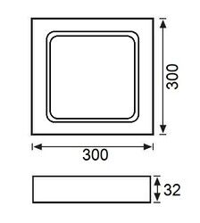 LC446 B 24W Sıva Üstü Kare Panel ECO 6500K - 2