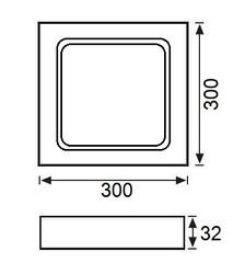 LC446 S 24W Sıva Üstü Kare Panel ECO 3000K - 2