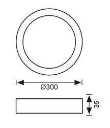 LC454 Siva Üstü LED Yuvarlak Panel 24W (3000K) - 2