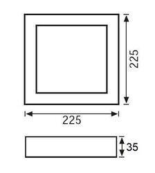 LC455 Siva Üstü LED Kare Panel 18W (3000K) - 2