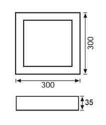 LC456 Siva Üstü LED Kare Panel 24W (3000K) - 2