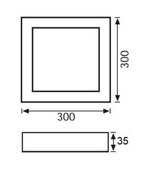 LC456 Siva Üstü LED Kare Panel 24W (4000K) - 2