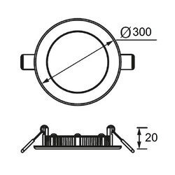 LD468 Slim Yuvarlak LED Panel 24W (6500K) - 2