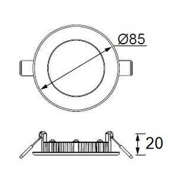 LD470 B Slim Yuvarlak LED Panel 3W (4000K) - 2