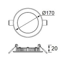 LD472 Slim Yuvarlak LED Panel 12W (3000K) - 2