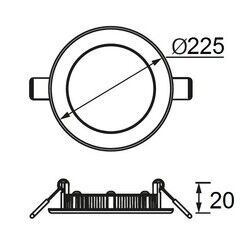 LD473 Slim Yuvarlak LED Panel 18W (3000K) - 2