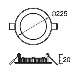 LD473 Slim Yuvarlak LED Panel 18W (4000K) - 2