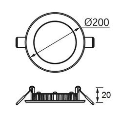 LD474 Slim Yuvarlak LED Panel 15W (3000K) - 2