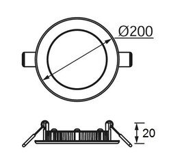 LD474 Slim Yuvarlak LED Panel 15W (4000K) - 2