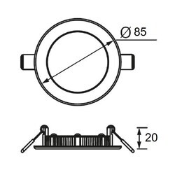 LD488 Pro Slim Yuvarlak LED Panel 3W (3000K) - 2