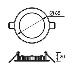 LD488 Pro Slim Yuvarlak LED Panel 3W (6500K) - 2