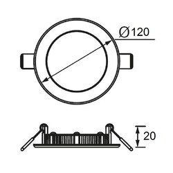 LD489 Pro Slim Yuvarlak LED Panel 6W (3000K) - 2