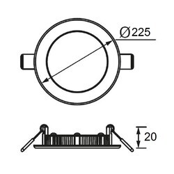 LD493 Pro Slim Yuvarlak LED Panel 18W (6500K) - 2