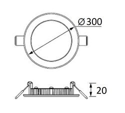 LD494 Pro Slim Yuvarlak LED Panel 24W (3000K) - 2