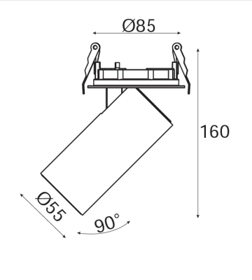 LD500 Hareketli S.A LED Spot (3000K) - 2