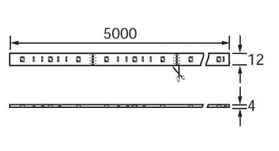 LE210 12V İç Mekan Üç Çipli Şerit LED (6500K) (5MT.) - 2