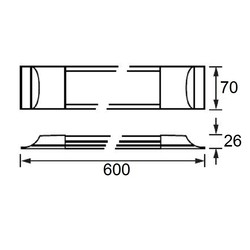 JK060 Led Bant Armatür 18W (3000K) - 3