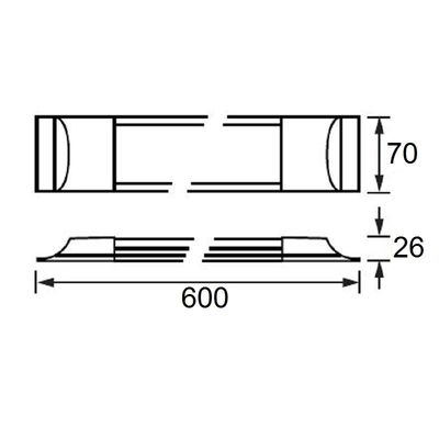 JK060 Led Bant Armatür 18W (3000K) - 3