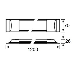 JK120 Led Bant Armatür 36W (4000K) - 3