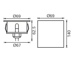 LG977 LED Deck Armatürü (3000K) - 2