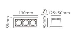 LS494 3'li LED Spot (3000K) - 2