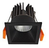 LS543 S Siyah Kare Sabit LED Spot (3000K) - 1