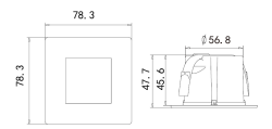 LW446 S Kare Led Spot - 2